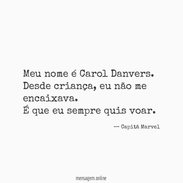Meu nome é Carol Danvers
