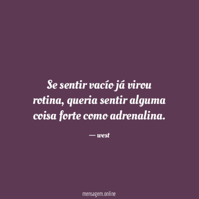 Se sentir vacío já virou rotina