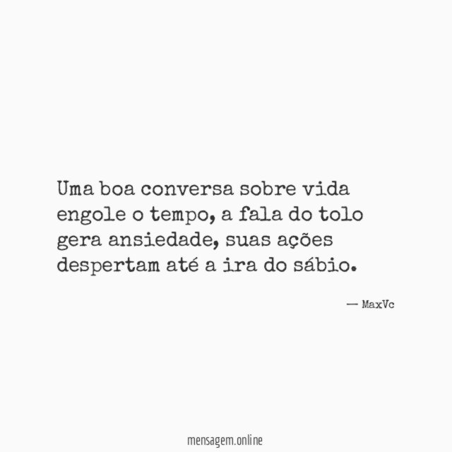 Uma boa conversa sobre vida engole o tempo