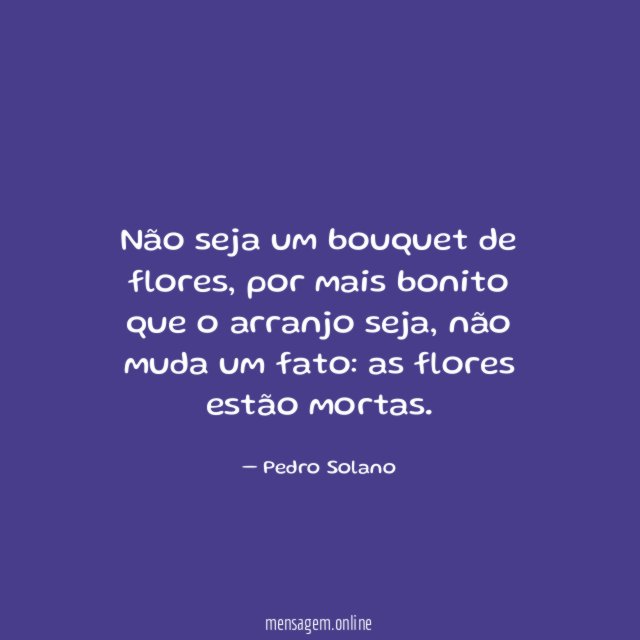 Não seja um bouquet de flores