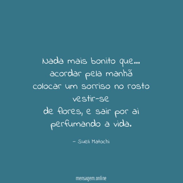 Nada mais bonito que