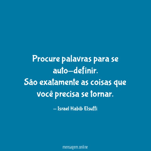 Procure palavras para se auto-definir