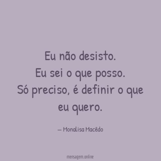 Eu não desisto