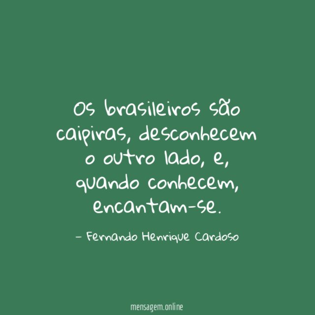 Os brasileiros são caipiras