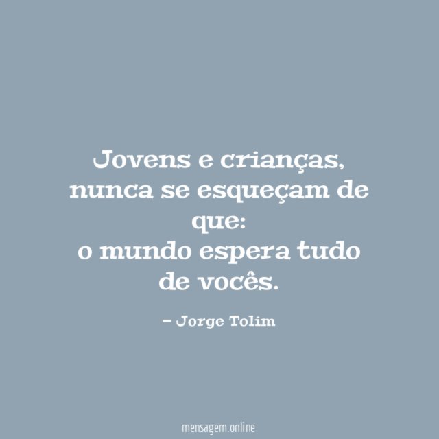 Jovens e crianças