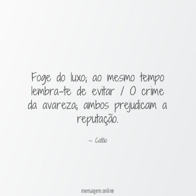 Foge do luxo