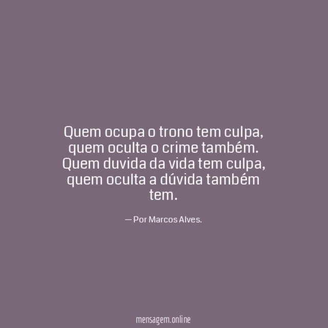 Quem ocupa o trono tem culpa