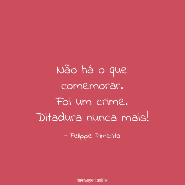 Não há o que comemorar