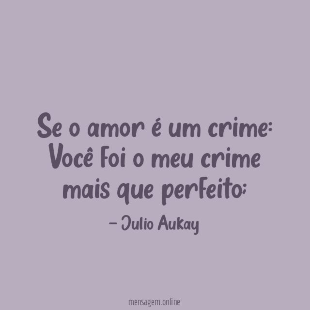 Se o amor é um crime