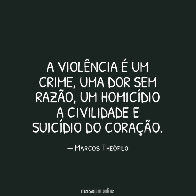 A violência é um crime