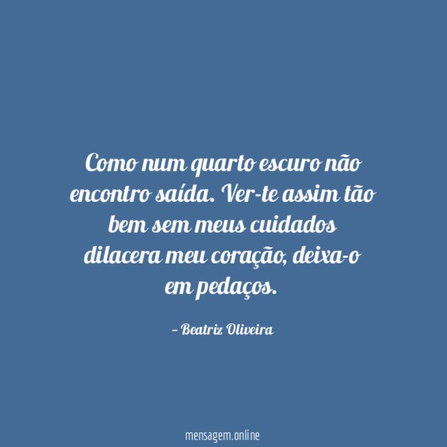 Como num quarto escuro não encontro saída