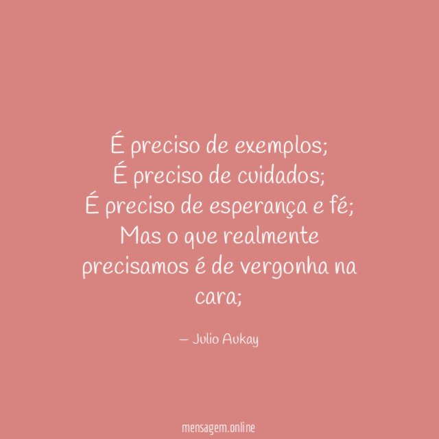 É preciso de exemplos