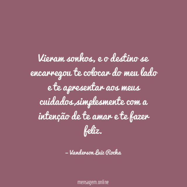 Vieram sonhos
