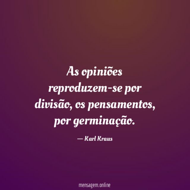 As opiniões reproduzem-se por divisão