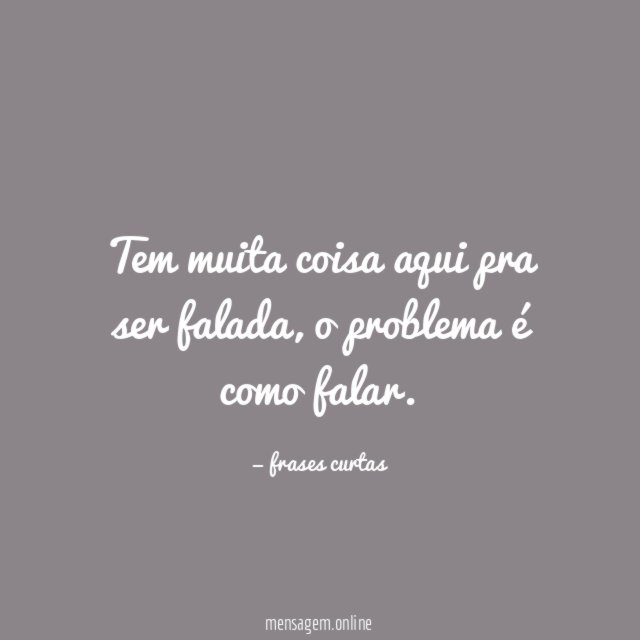 Tem muita coisa aqui pra ser falada