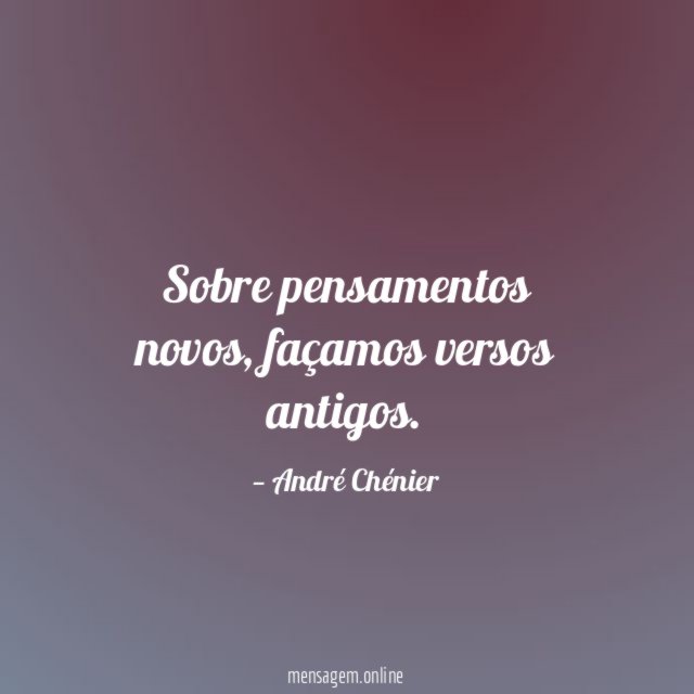 Sobre pensamentos novos