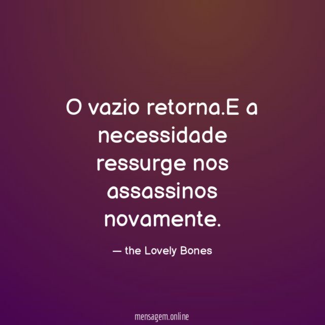 O vazio retorna