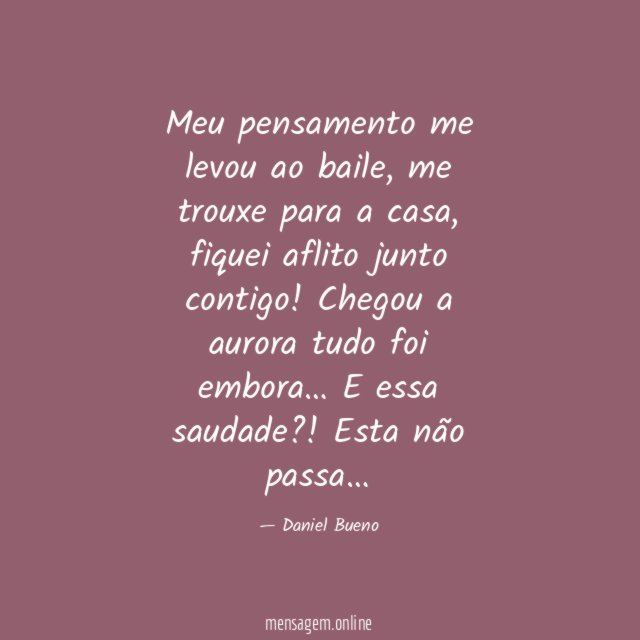 Meu pensamento me levou ao baile