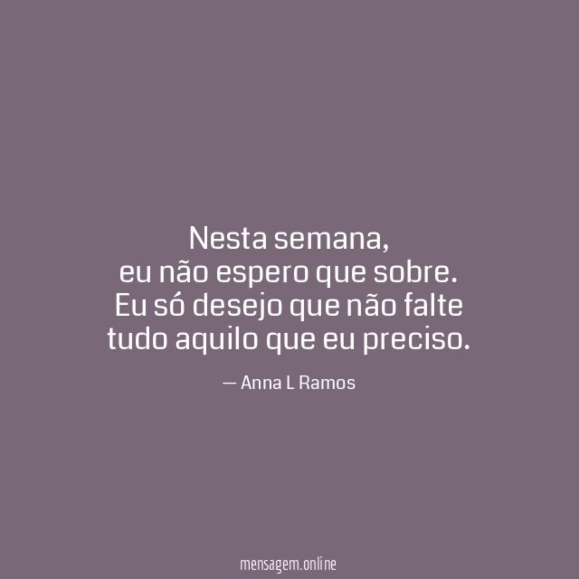 Nesta semana