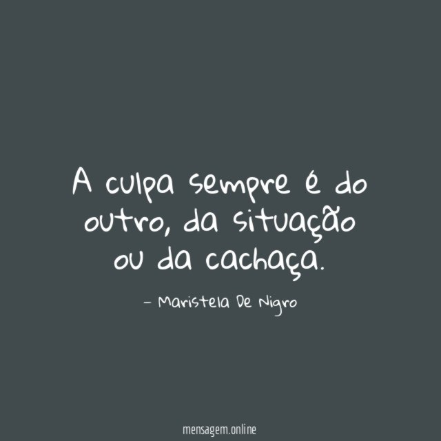 A culpa sempre é do outro