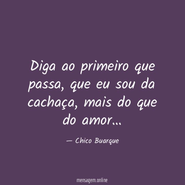 Diga ao primeiro que passa