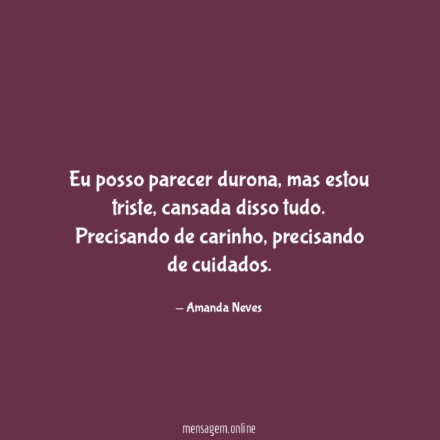 Eu posso parecer durona