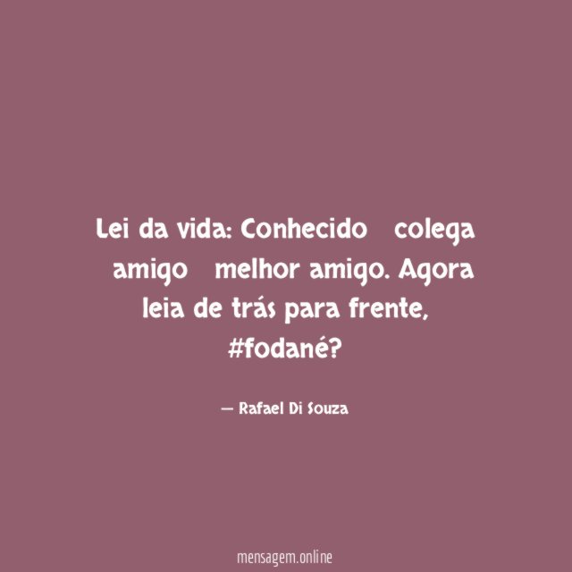Lei da vida