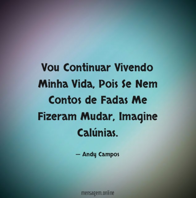 Vou Continuar Vivendo Minha Vida
