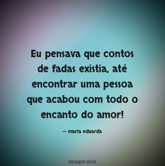 Eu pensava que contos de fadas existia