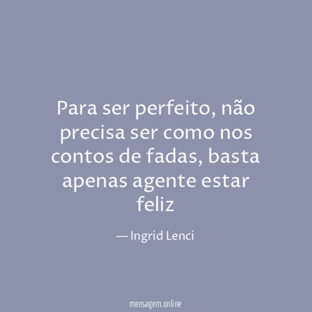 Para ser perfeito