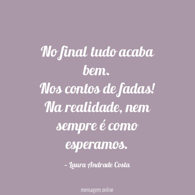 No final tudo acaba bem