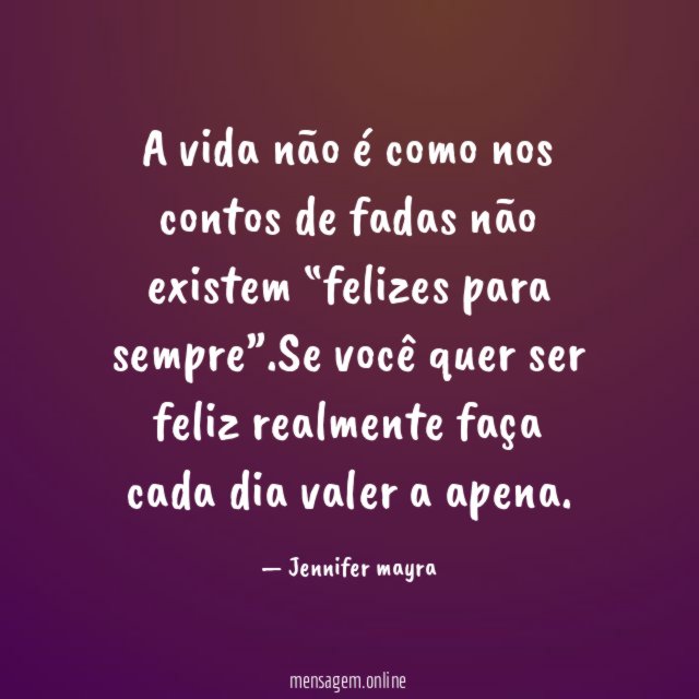 A vida não é como nos contos de
