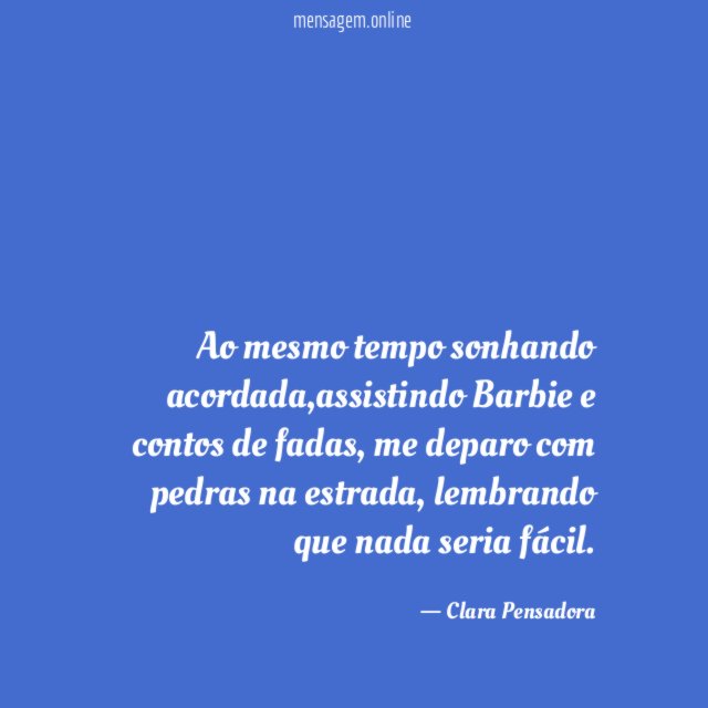 Ao mesmo tempo sonhando acordada