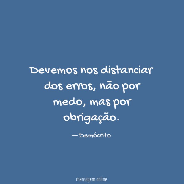 Devemos nos distanciar dos erros