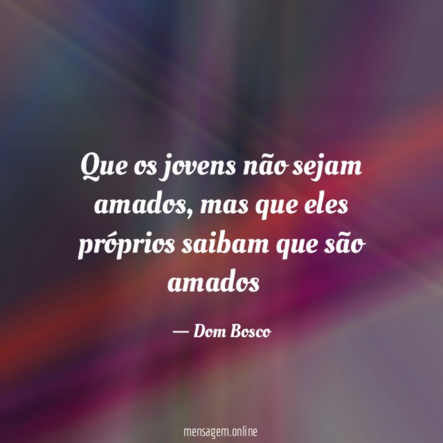 Que os jovens não sejam amados