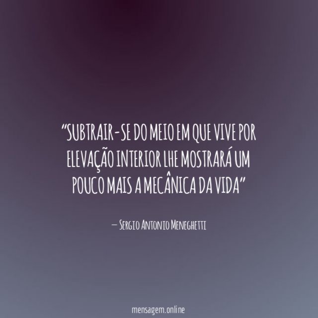 Subtrair-se do meio em que vive por elevação
