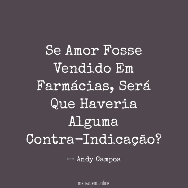 Se Amor Fosse Vendido Em Farmácias