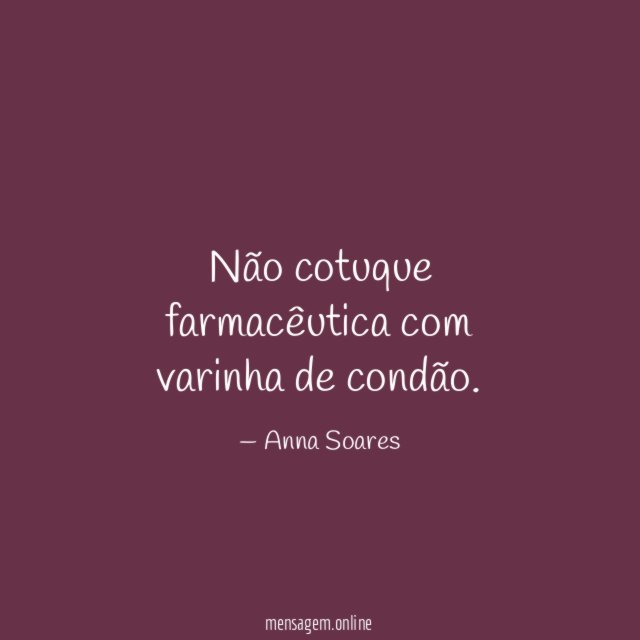 Não cotuque farmacêutica com varinha de condão