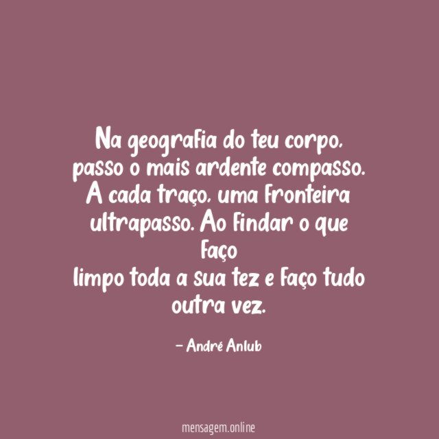 Na geografia do teu corpo