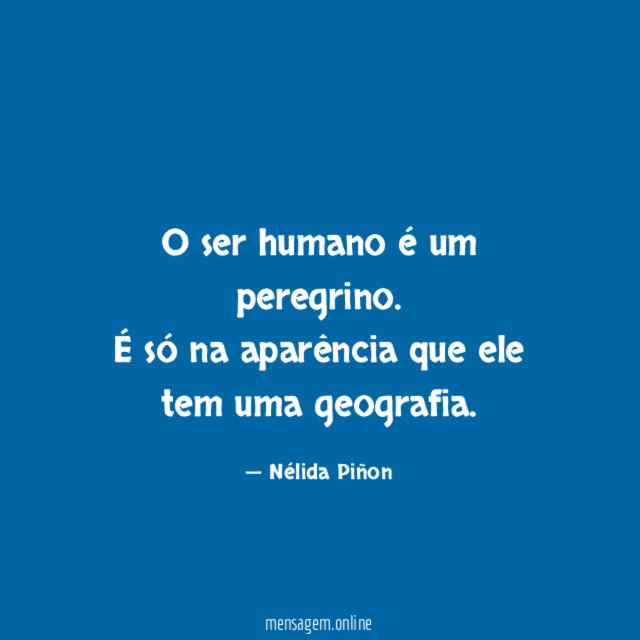 O ser humano é um peregrino