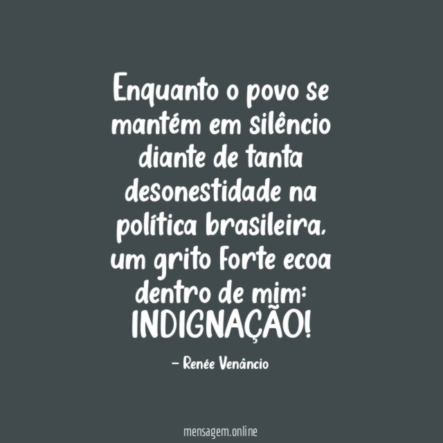 Enquanto o povo se mantém em silêncio diante