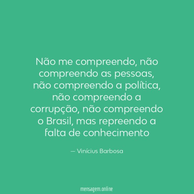 Não me compreendo