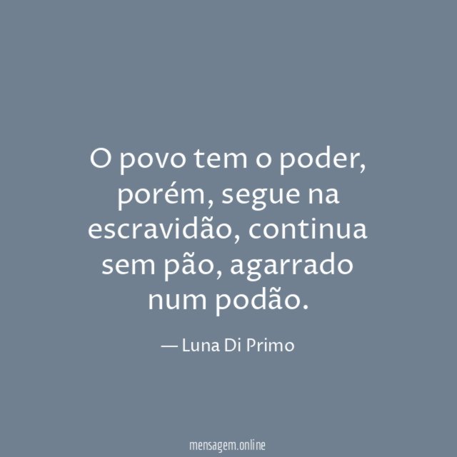 O povo tem o poder