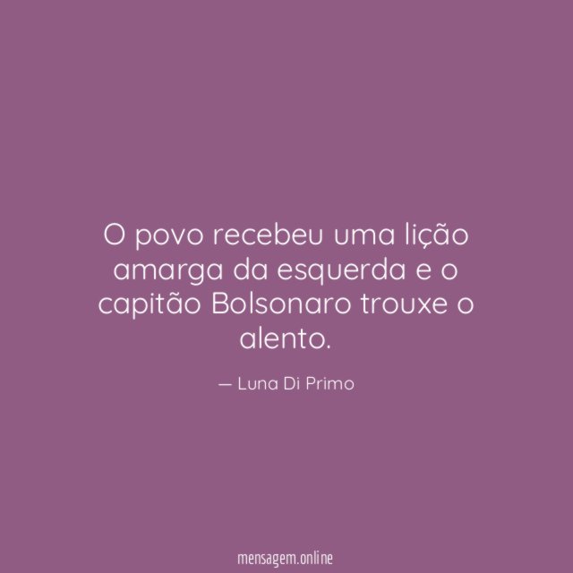 o povo recebeu uma lição amarga da esquerda