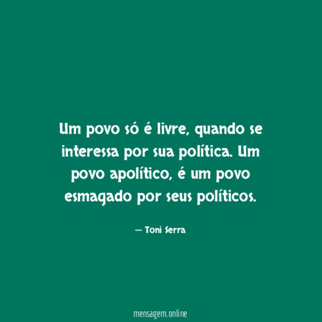 Um povo só é livre