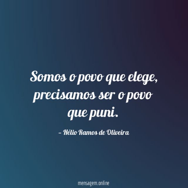 Somos o povo que elege