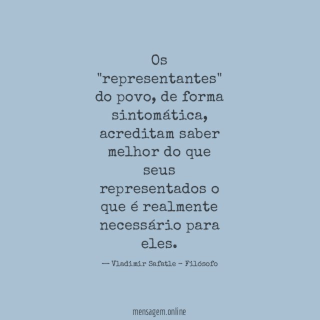 Os "representantes" do povo