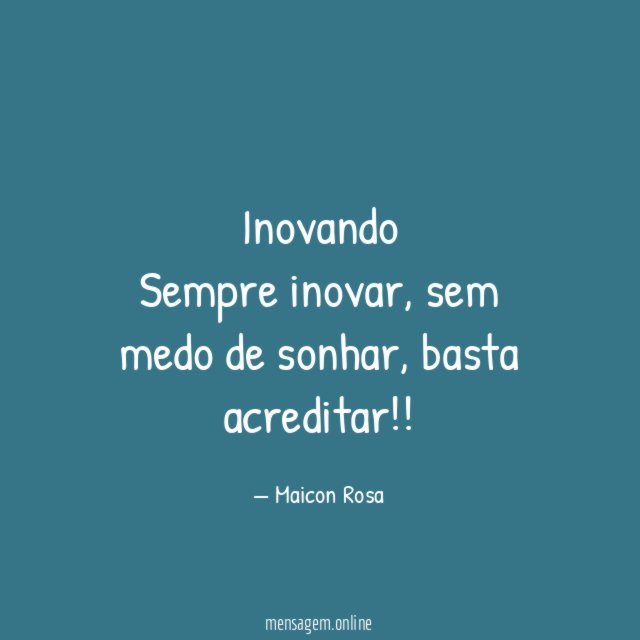 Inovando Sempre inovar