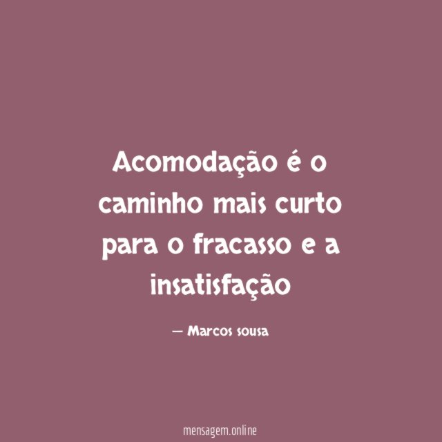 Acomodação é o caminho mais curto para