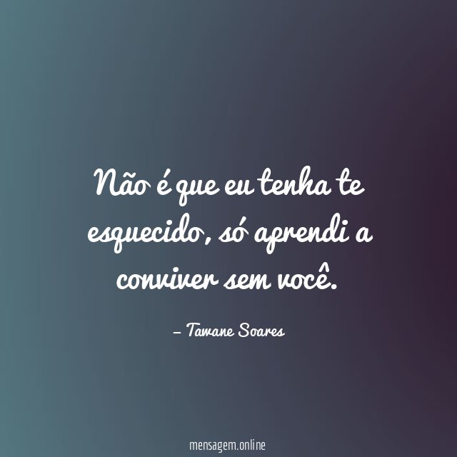 Não é que eu tenha te esquecido